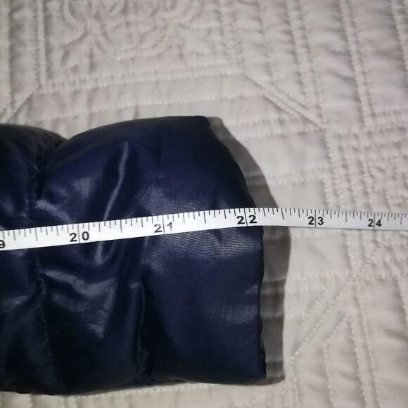 KENSIE Dark Blue Down Large Faux Fur Hooded Puffer Winter Coat Size Medium - Picture 12 of 15